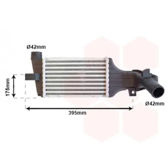 Intercooler, échangeur VAN WEZEL 37004374