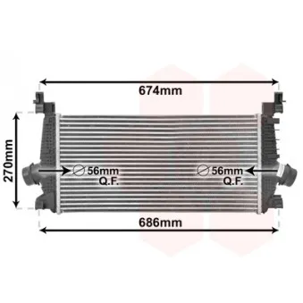 Intercooler, échangeur VAN WEZEL 37004548