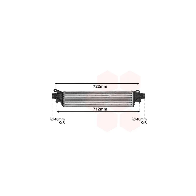 Intercooler, échangeur VAN WEZEL 37004661