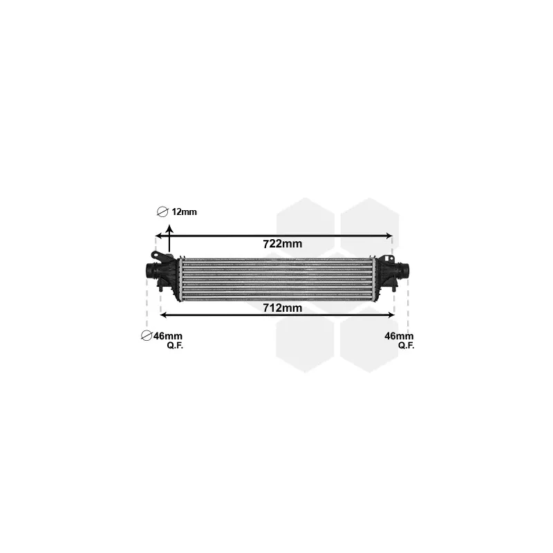 Intercooler, échangeur VAN WEZEL 37004663