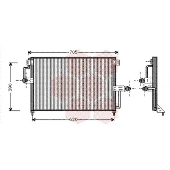 Condenseur, climatisation VAN WEZEL 37005227