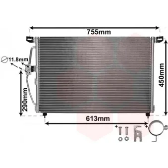 Condenseur, climatisation VAN WEZEL 37005228