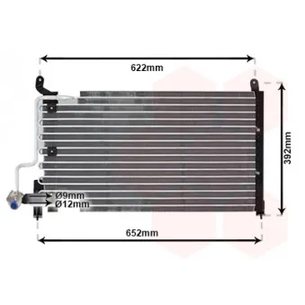 Condenseur, climatisation VAN WEZEL 37005229