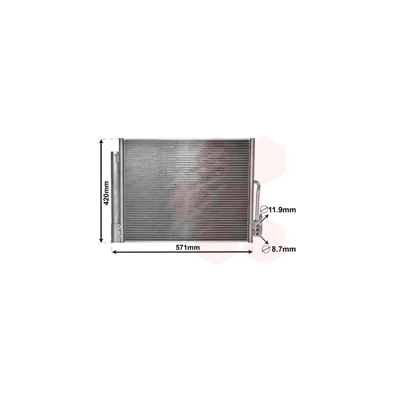 Condenseur, climatisation VAN WEZEL 37005560