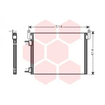 Condenseur, climatisation VAN WEZEL 37005587