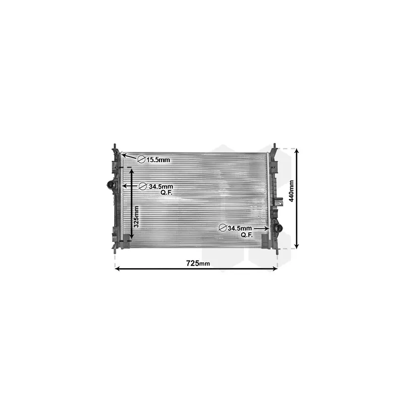 Radiateur, refroidissement du moteur VAN WEZEL 40002386