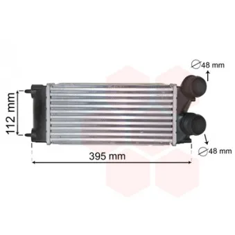 Intercooler, échangeur VAN WEZEL 40004343