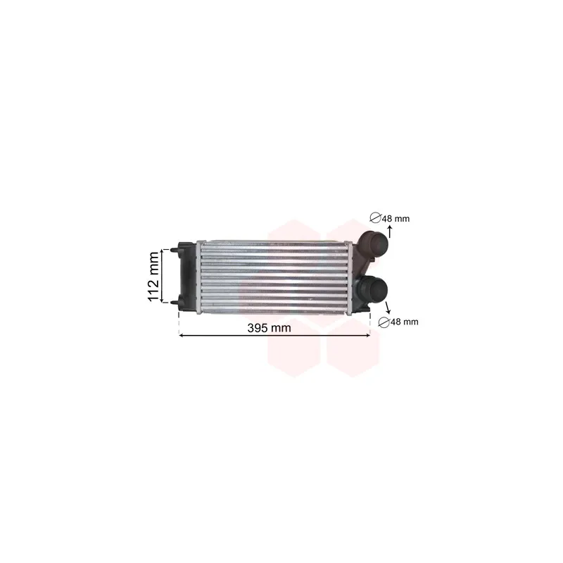 Intercooler, échangeur VAN WEZEL 40004343