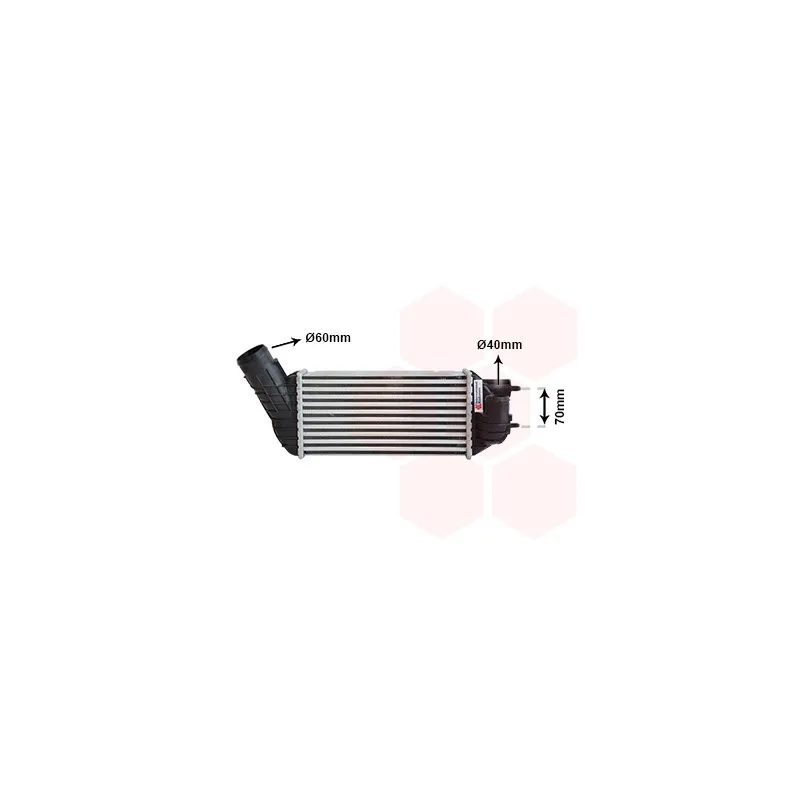 Intercooler, échangeur VAN WEZEL 40004360