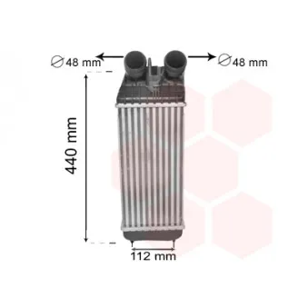 Intercooler, échangeur VAN WEZEL 40004361