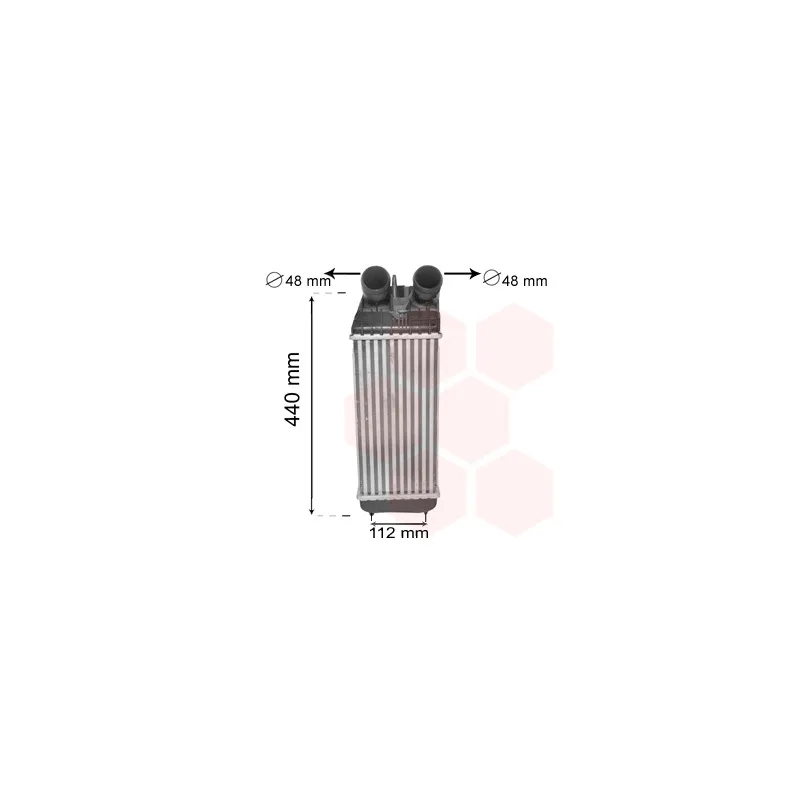 Intercooler, échangeur VAN WEZEL 40004361