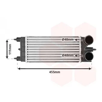 Intercooler, échangeur VAN WEZEL 40004365