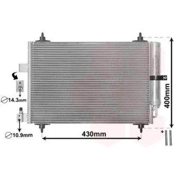 Condenseur, climatisation VAN WEZEL 40005286