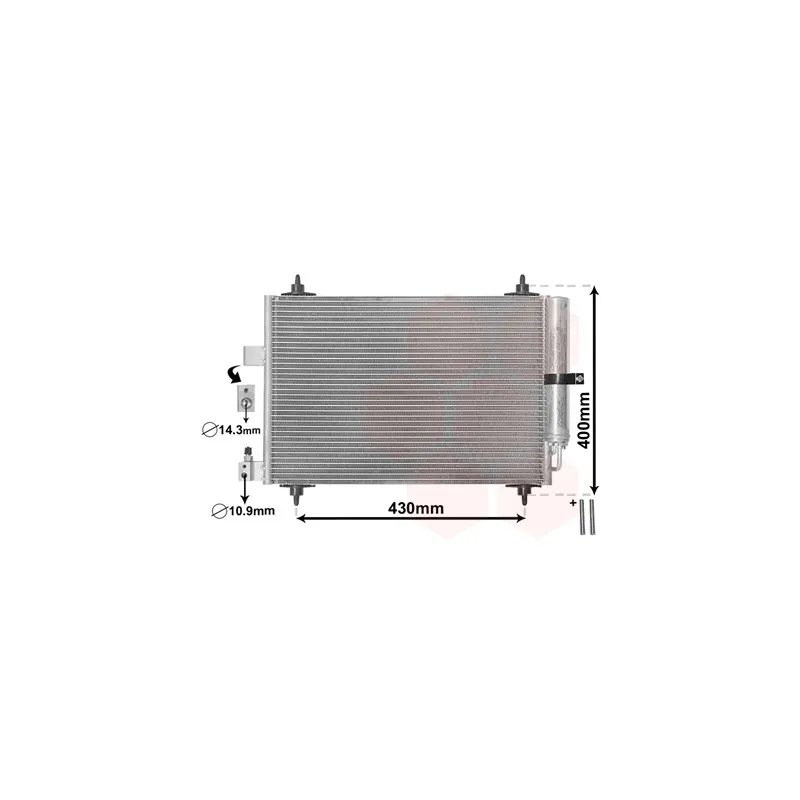 Condenseur, climatisation VAN WEZEL 40005286