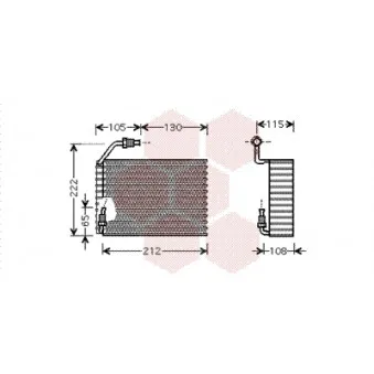 Évaporateur climatisation VAN WEZEL 4000V119