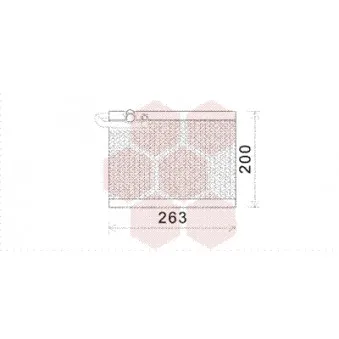 Évaporateur climatisation VAN WEZEL 4000V351