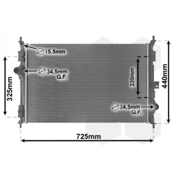 Radiateur, refroidissement du moteur VAN WEZEL 40012386