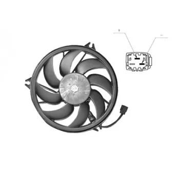 Ventilateur, refroidissement du moteur VAN WEZEL 4028747