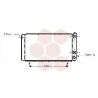 Radiateur, refroidissement du moteur VAN WEZEL 43002025