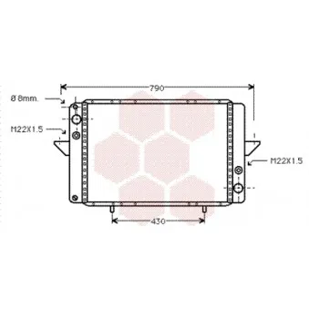 Radiateur, refroidissement du moteur VAN WEZEL 43002060