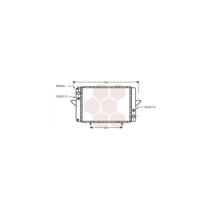 Radiateur, refroidissement du moteur VAN WEZEL 43002060