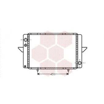 Radiateur, refroidissement du moteur VAN WEZEL 43002107