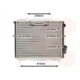 Radiateur, refroidissement du moteur VAN WEZEL 43002128