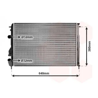 Radiateur, refroidissement du moteur VAN WEZEL 43002312