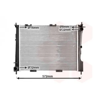 Radiateur, refroidissement du moteur VAN WEZEL 43002372