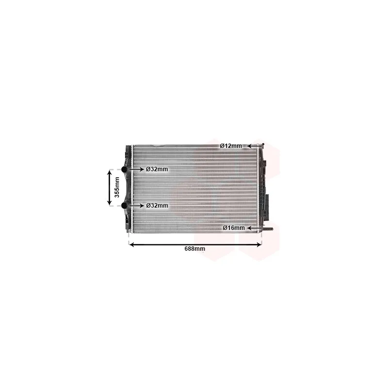 Radiateur, refroidissement du moteur VAN WEZEL 43002387