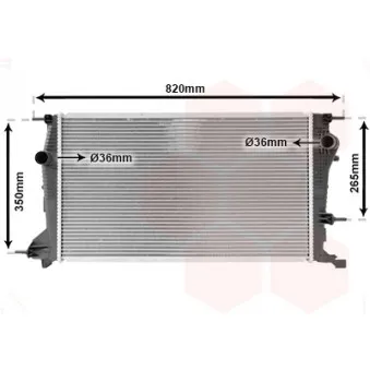 Radiateur, refroidissement du moteur VAN WEZEL 43002409