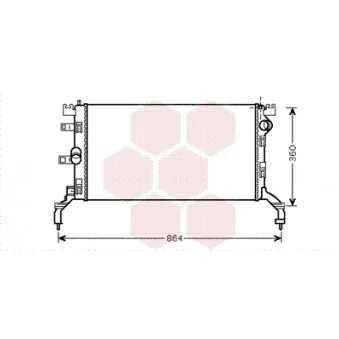 Radiateur, refroidissement du moteur VAN WEZEL 43002415