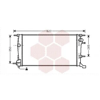 Radiateur, refroidissement du moteur VAN WEZEL 43002445