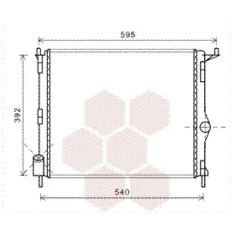 Radiateur, refroidissement du moteur VAN WEZEL 43002476