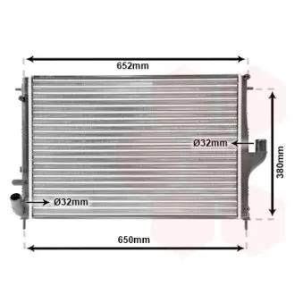 Radiateur, refroidissement du moteur VAN WEZEL 43002478