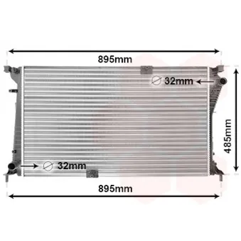 Radiateur, refroidissement du moteur VAN WEZEL 43002490