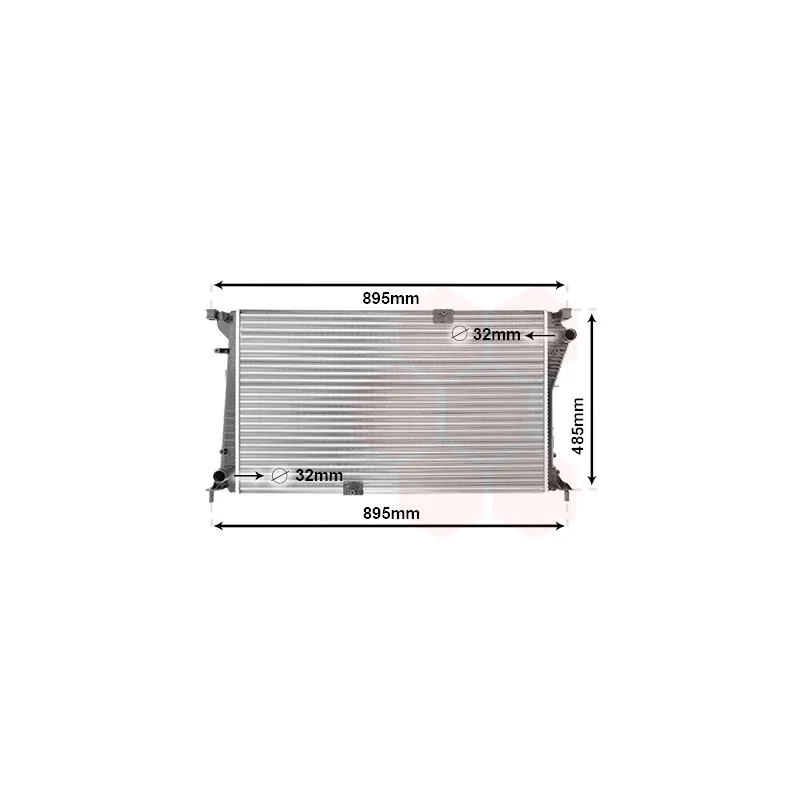 Radiateur, refroidissement du moteur VAN WEZEL 43002490