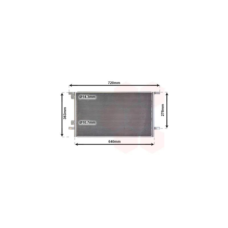 Condenseur, climatisation VAN WEZEL 43005253