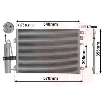 Condenseur, climatisation VAN WEZEL 43015275