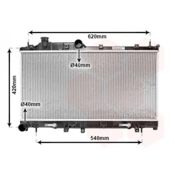 Radiateur, refroidissement du moteur VAN WEZEL 51002066