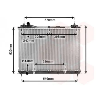 Radiateur, refroidissement du moteur VAN WEZEL 52002105