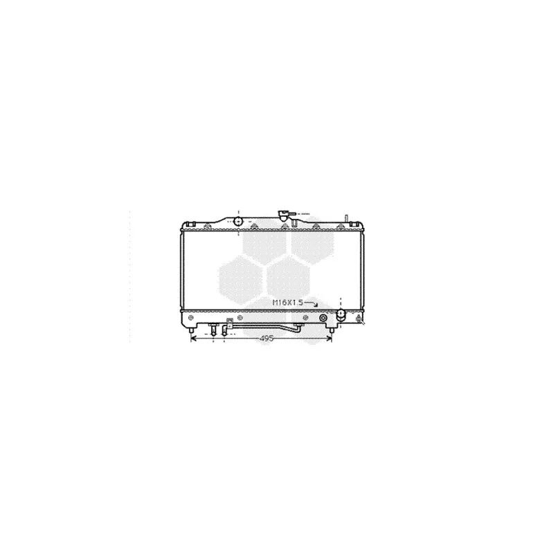 Radiateur, refroidissement du moteur VAN WEZEL 53002205