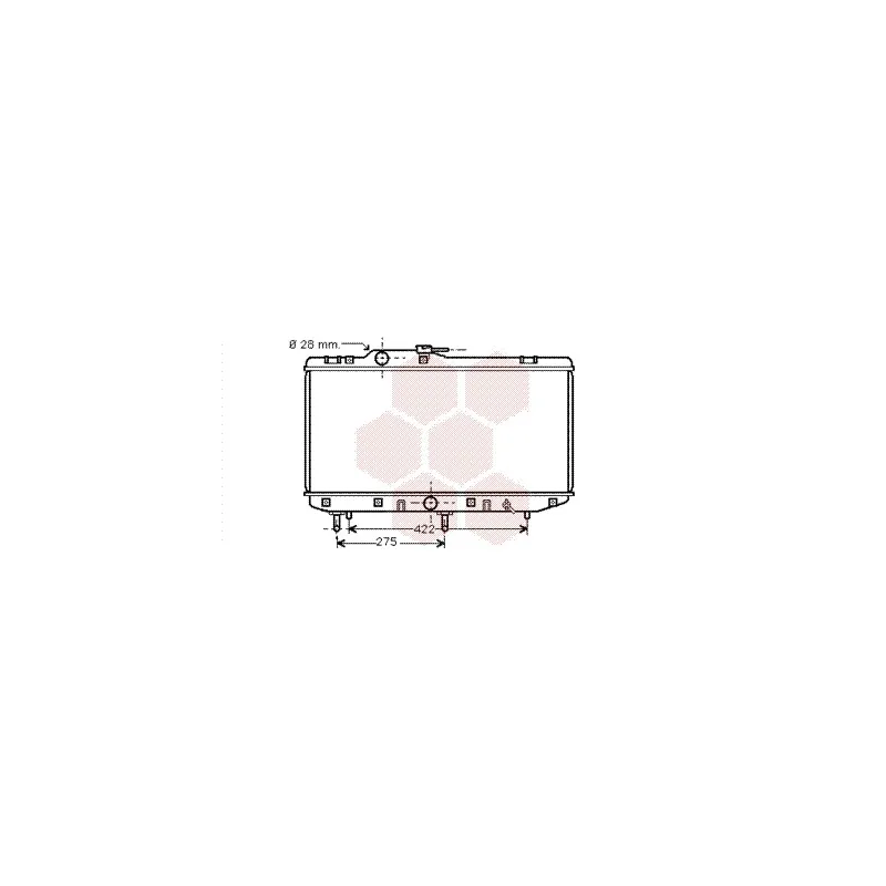Radiateur, refroidissement du moteur VAN WEZEL 53002208