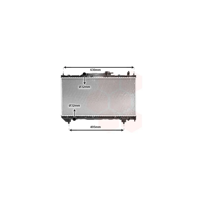 Radiateur, refroidissement du moteur VAN WEZEL 53002237