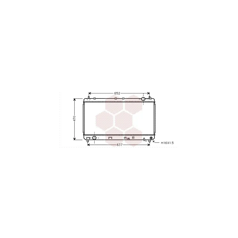 Radiateur, refroidissement du moteur VAN WEZEL 53002247