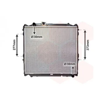 Radiateur, refroidissement du moteur VAN WEZEL 53002248