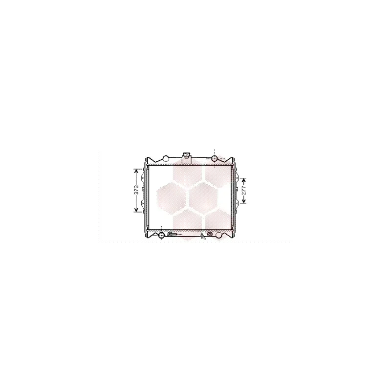 Radiateur, refroidissement du moteur VAN WEZEL 53002311