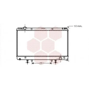 Radiateur, refroidissement du moteur VAN WEZEL 53002314