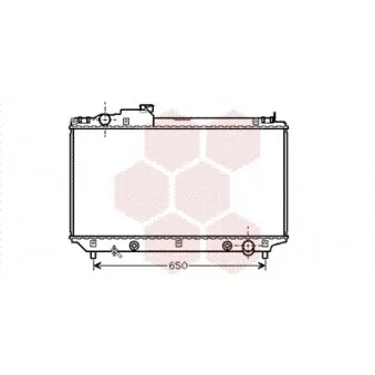 Radiateur, refroidissement du moteur VAN WEZEL 53002315