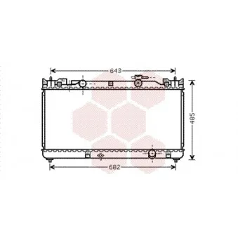 Radiateur, refroidissement du moteur VAN WEZEL 53002341